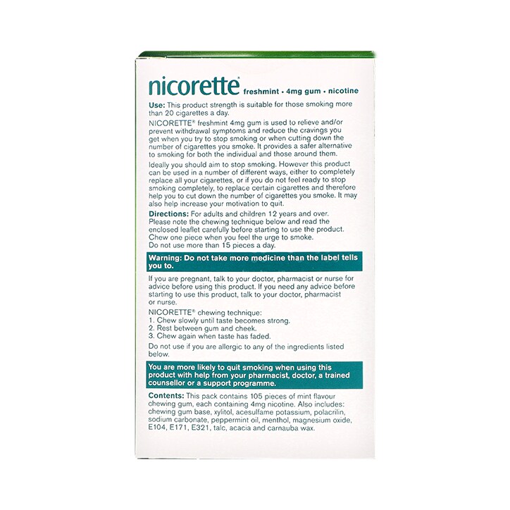 Nicorette 4mg Gum image 2
