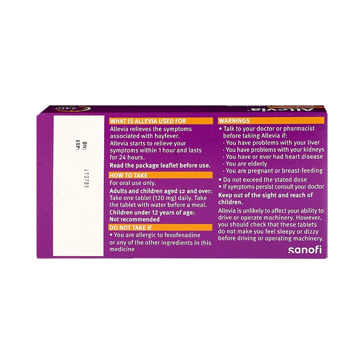 ALLEVIA 120MG TABLETS image 2