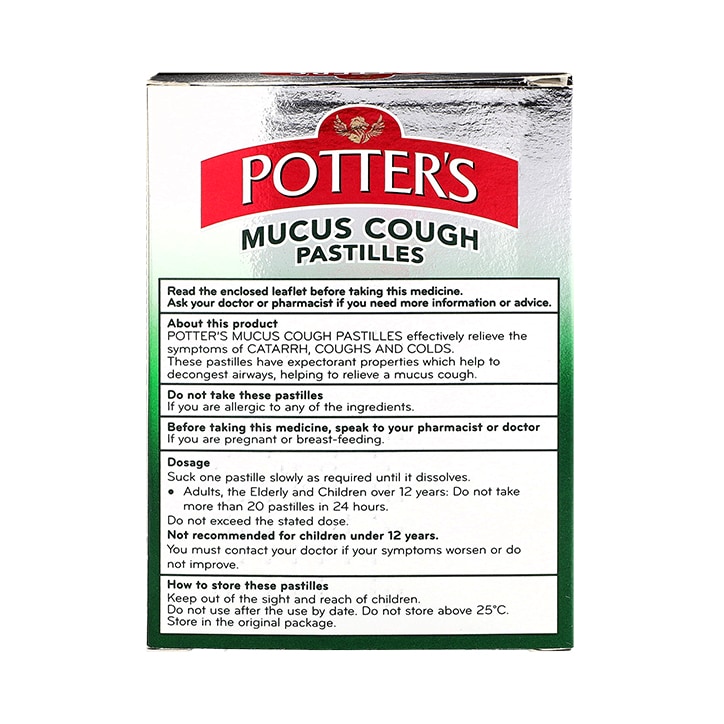 Potter's Mucus Cough 20 Pastilles image 2