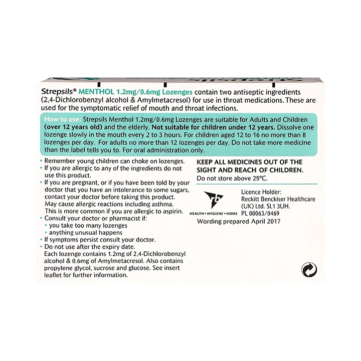 Strepsils Menthol 36 Lozenges image 2