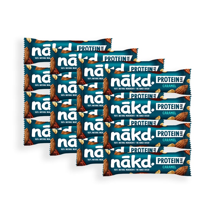 Nakd Raw Fruit & Nut Bar Protein Caramel 16x 45g-1