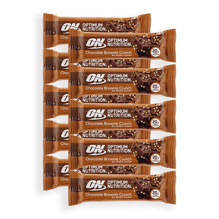 Optimum Nutrition Chocolate Brownie Crunch Protein Bar 10x 65g image 1