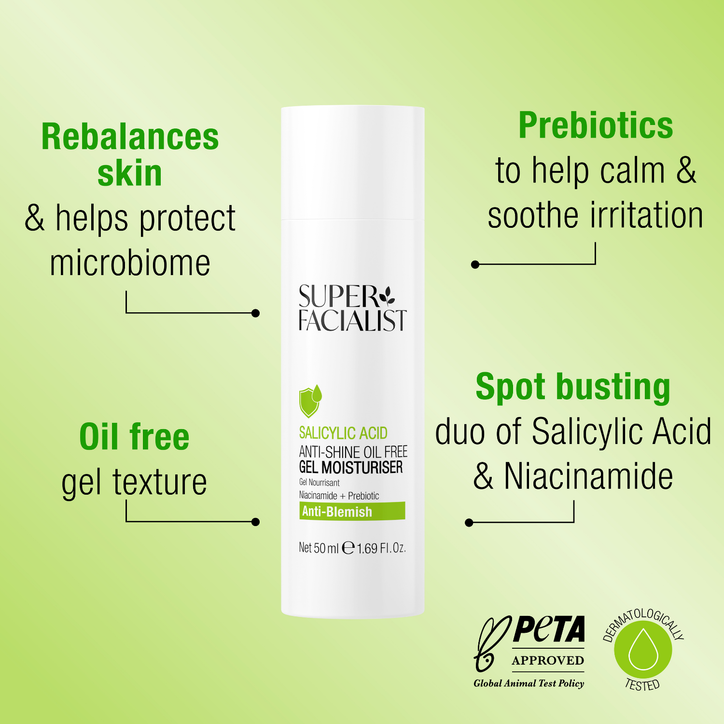 Super Facialist Salicylic Acid Anti-Blemish Clarifying Gel Moisturiser 50ml image 2