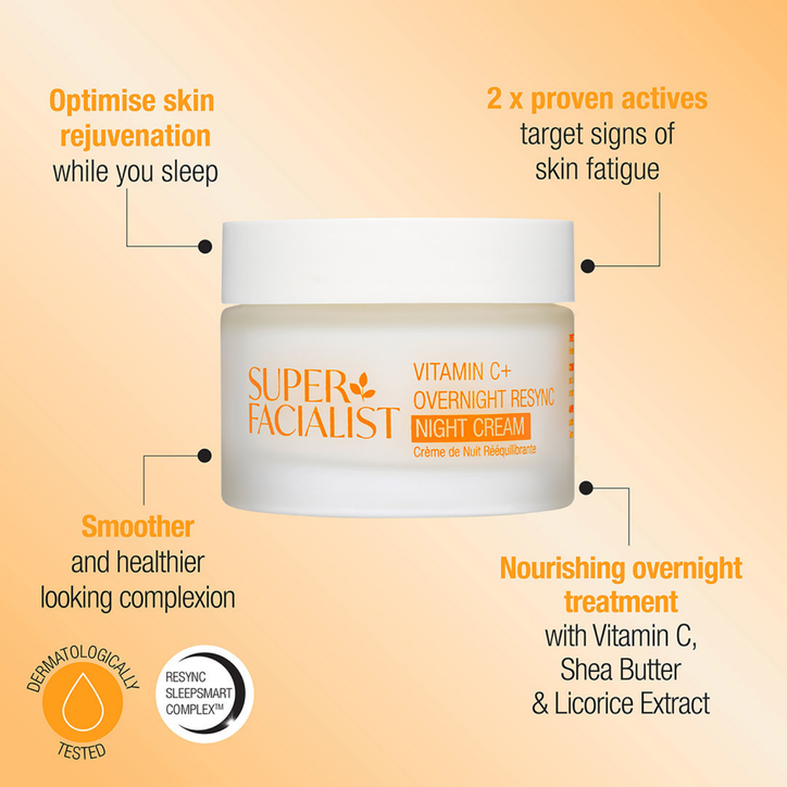 Super Facialist Vitamin C Overnight Resync Night Cream 50ml image 3