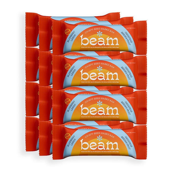 Beam Crispy Seed Based Bar Blueberry Lemon 12x 30g-1