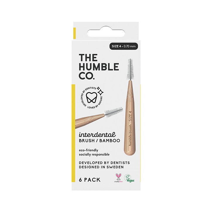 Humble Bamboo Interdental Brush Size 4 Yellow 6 Pack-1