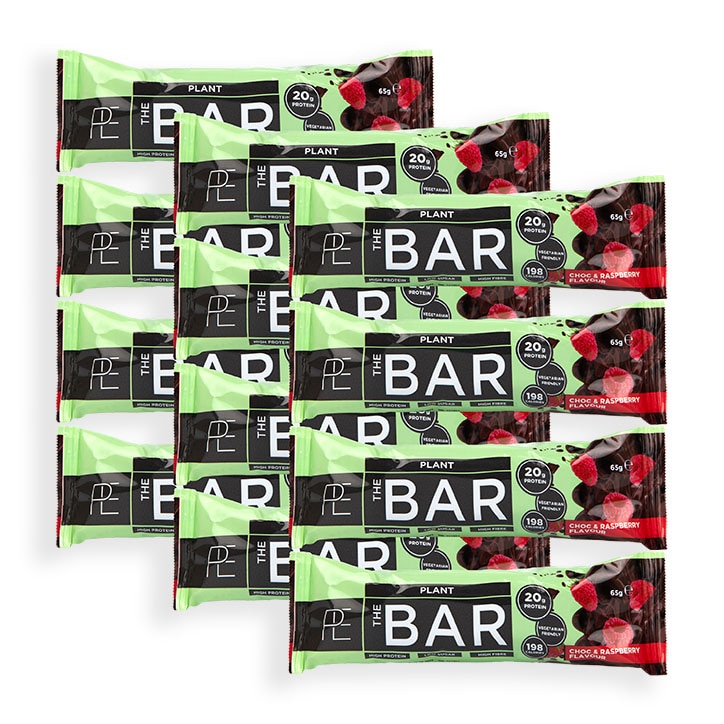 PE Nutrition THE BAR Plant Chocolate & Raspberry 65g x12-1