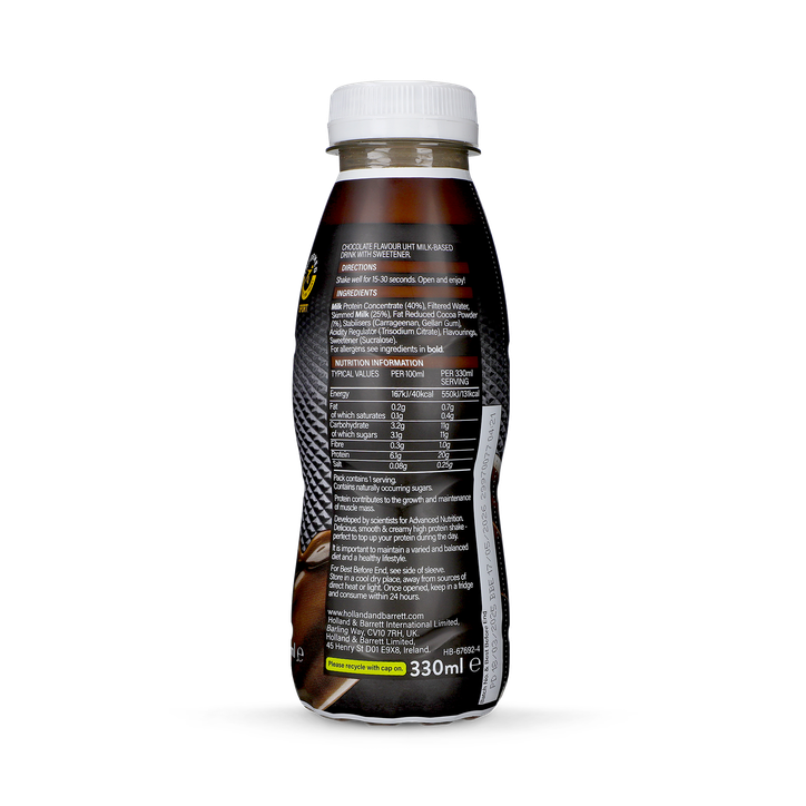 High Protein Shake Chocolate 330ml image 2