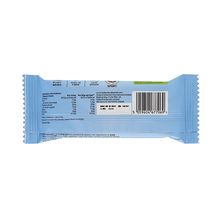 Plant Protein Bar Dark Chocolate Seasalt 60g image 2