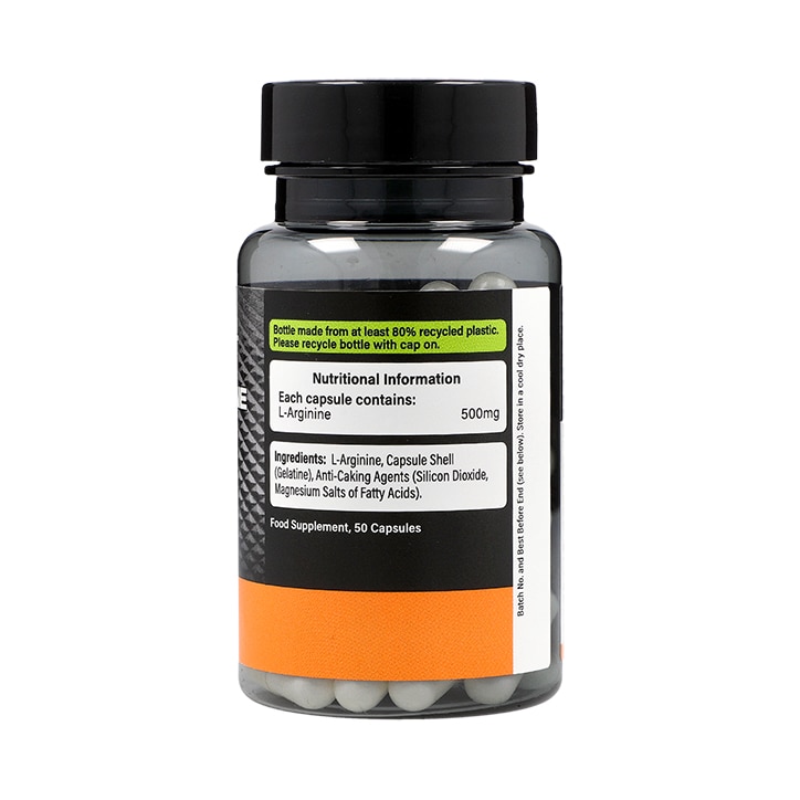 L-Arginine 500mg 50 Capsules image 2