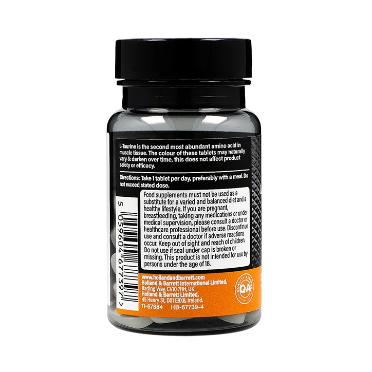 Taurine 500mg 50 Tablets image 3