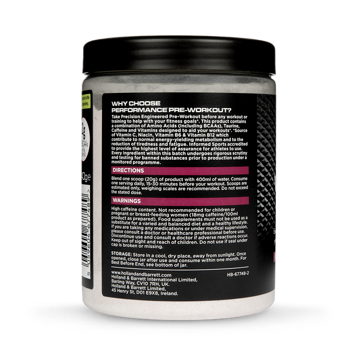 Performance Pre Workout Apple & Blackcurrant 440g image 3