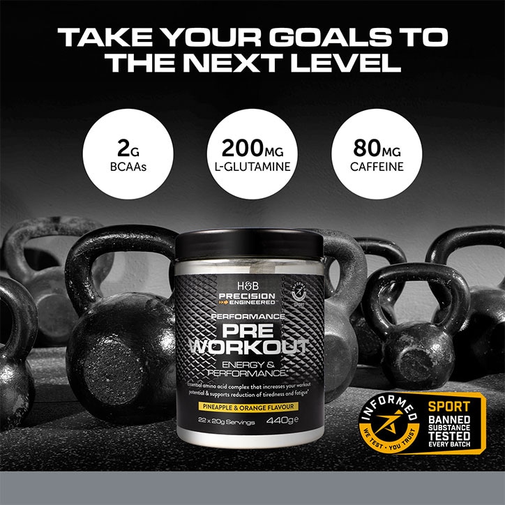 Performance Pre Workout Pineapple & Orange 440g image 6