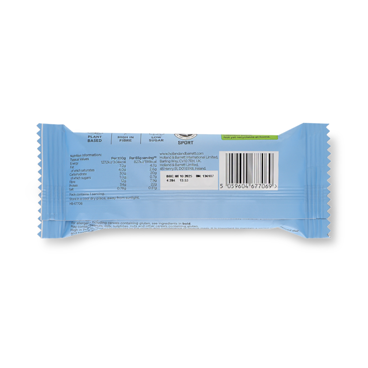 Plant Protein Bar Dark Chocolate Seasalt 12 x 60g image 3