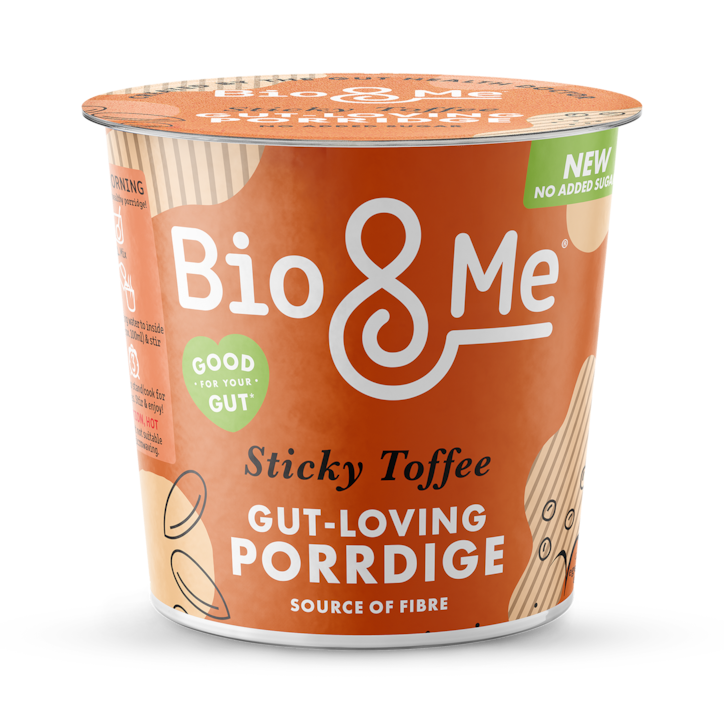 Bio & Me Sticky Toffee Gut-Loving Porridge Pot 58g image 1