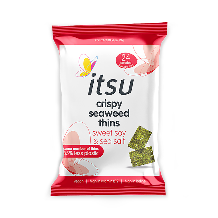 Itsu Sweet Soy & Sea Salt Crispy Seaweed Thins 5g image 1