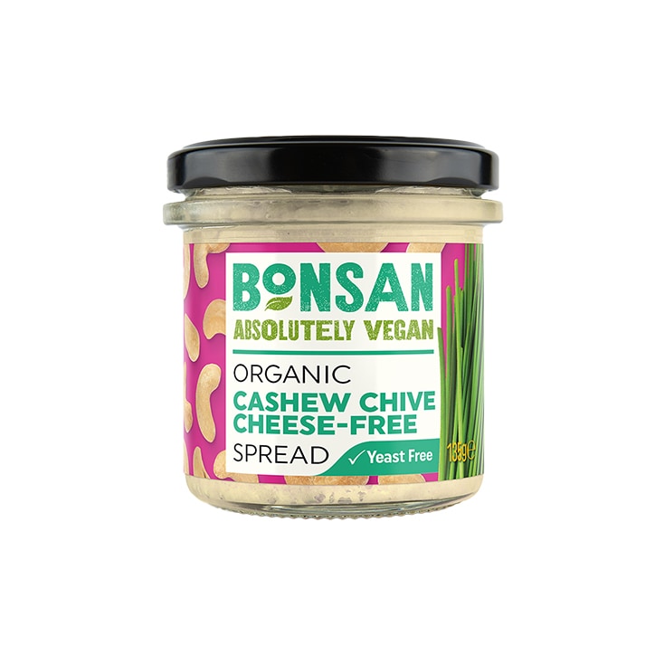 Bonsan Absolutely Vegan Organic Cashew & Chive Spread 135g image 1