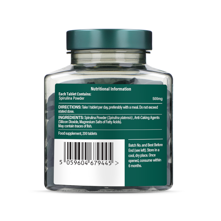 Holland & Barrett Spirulina 500mg 200 Tablets image 3