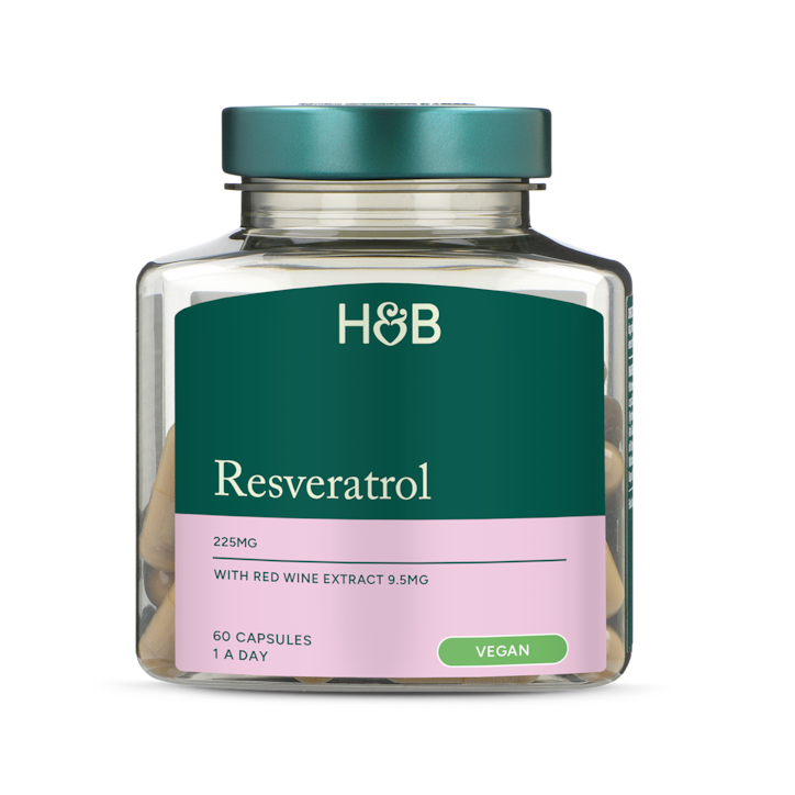 Holland & Barrett Resveratrol 250mg with Red Wine Extract 10mg 60 Capsules image 2