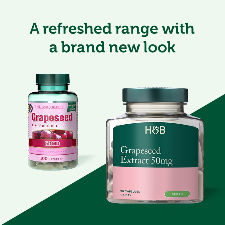 Holland & Barrett Grapeseed Extract 50mg 90 Capsules image 3