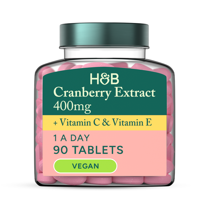 Holland & Barrett Red High Strength Cranberry Extract 400Mg 90 Tablets