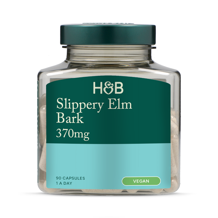 Holland & Barrett Slippery Elm Bark 370mg 90 Capsules image 2