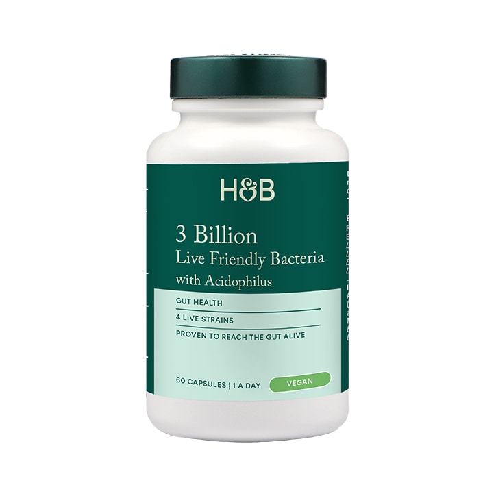 Holland & Barrett Live Friendly Bacteria with Acidophilus 3 Billion 60 Capsules image 2