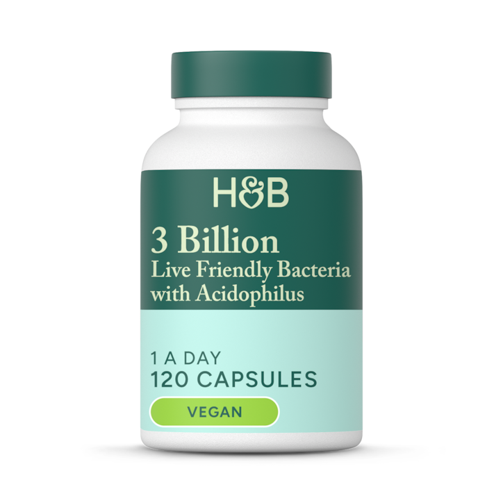 Holland & Barrett Live Friendly Bacteria with Acidophilus 3 Billion 120 Capsules image 1