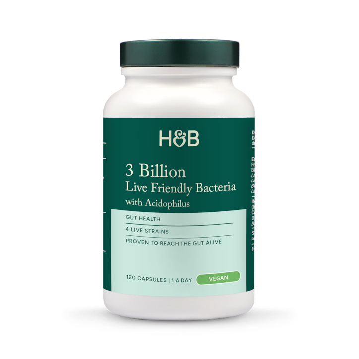 Holland & Barrett Live Friendly Bacteria with Acidophilus 3 Billion 120 Capsules image 2