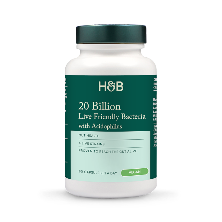 Holland & Barrett Live Friendly Bacteria 20 Billion 60 Capsules image 2