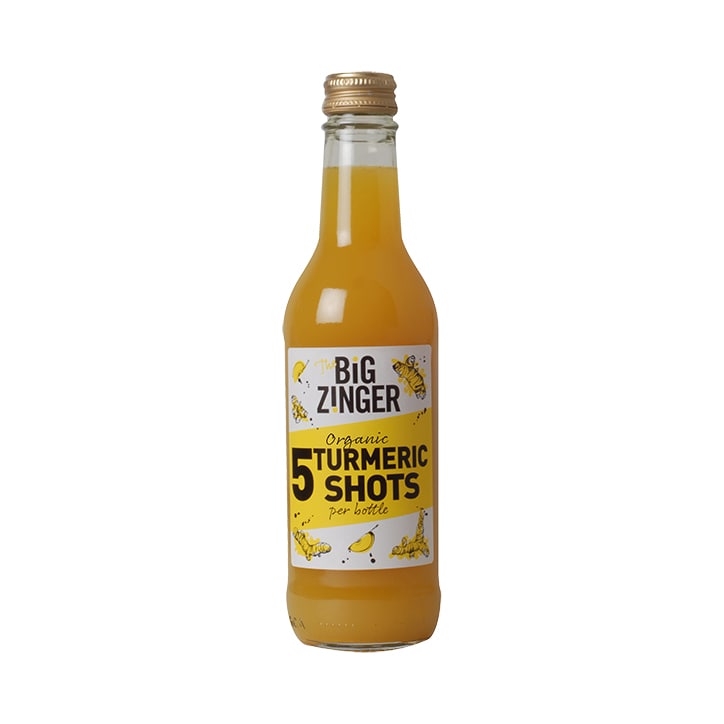Big Zinger Organic Turmeric Drink, 5x Shots 330ml-1
