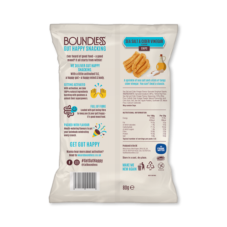 Boundless Sea Salt & Cider Vinegar Activated Chips 80g image 2
