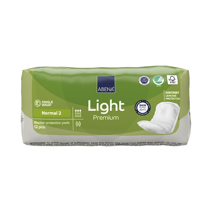 Abena Light Normal 2, 350ml Absorbency, 12 Incontinence Pads-1