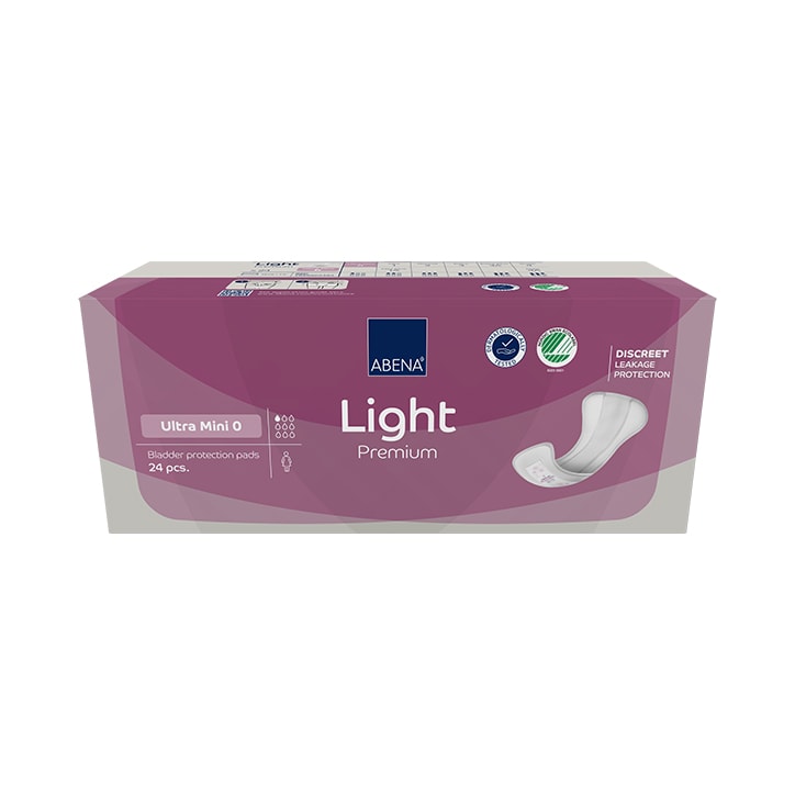Abena Light Ultra Mini 0, 80ml Absorbency, 24 Incontinence Pads image 1