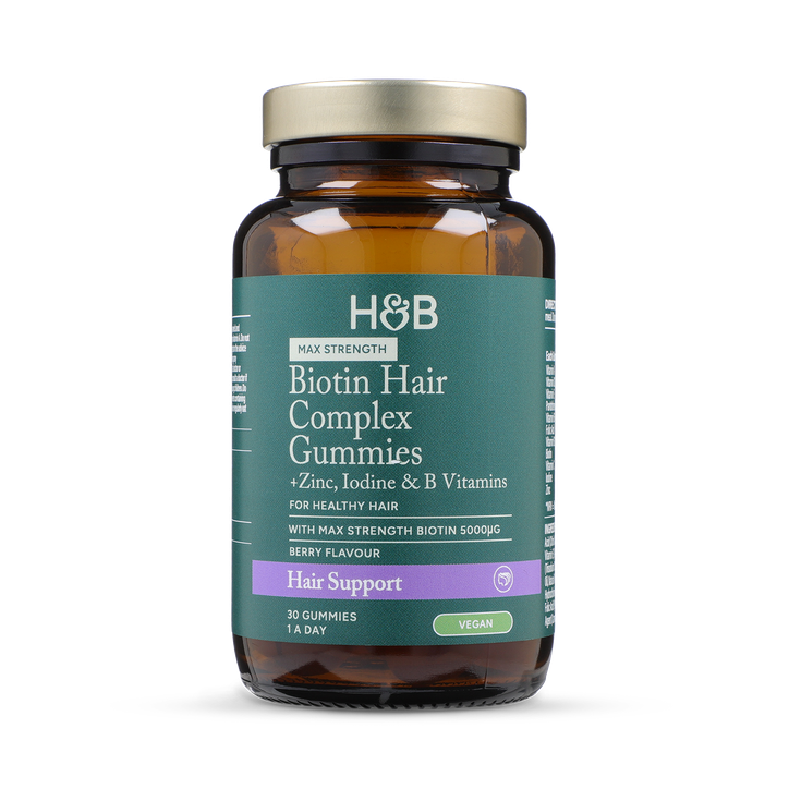 Holland & Barrett Vegan Biotin Hair Complex Berry Flavour 30 Gummies image 1
