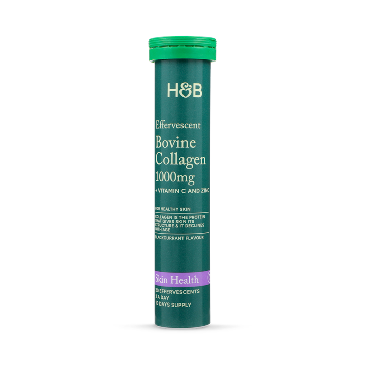 Holland & Barrett Bovine Collagen  Blackcurrant Effervescent 20 Tablets 1000mg image 1