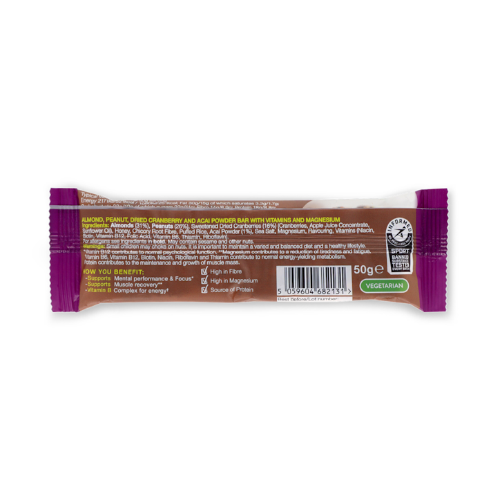 Super Good Bar Almond & Acai Berry 50g image 6