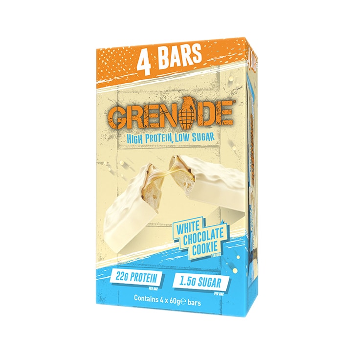 Grenade White Chocolate Cookie Protein Bars 4x 60g image 1