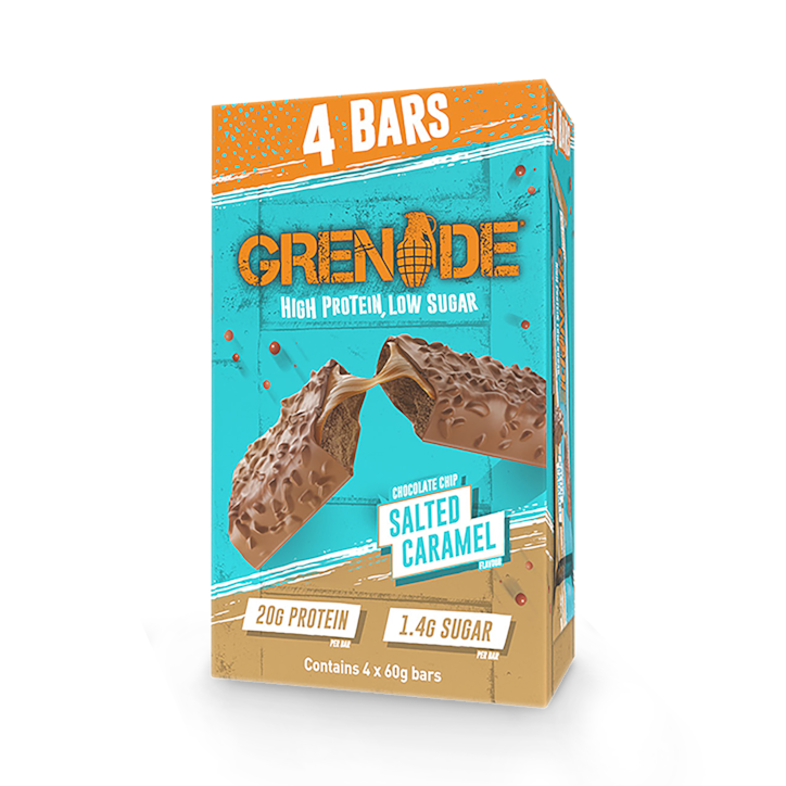 Grenade Choc Chip Salted Caramel Protein Bars 4x 60g image 1