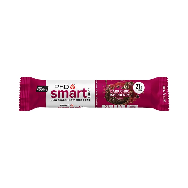 PhD Smart Bar Dark Choc Raspberry Protein Bar 64g image 1