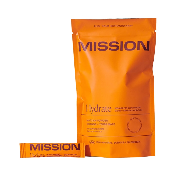 Mission Hydrate Matcha Powder (Orange & Yerba Mate) 30 Sachets image 1