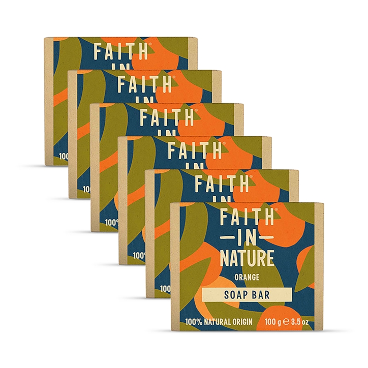 Faith in Nature Orange Soap 6 x 100g image 1