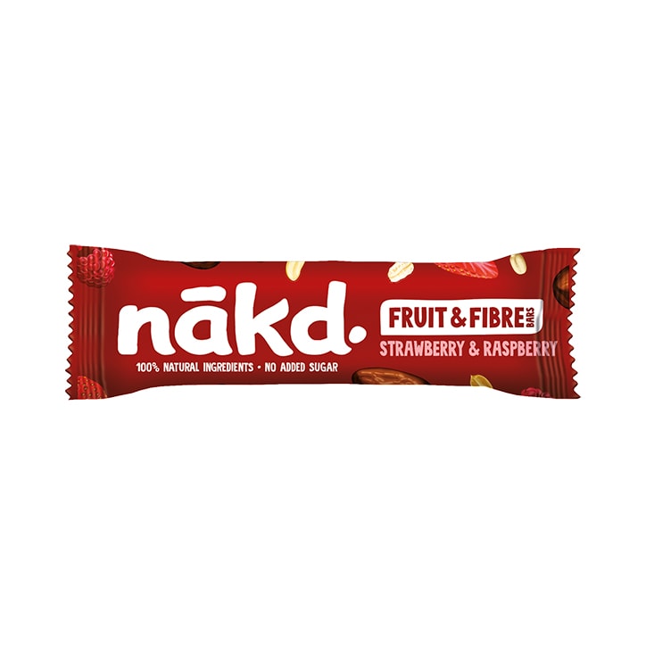 Nakd Fruit & Fibre Strawberry & Raspberry Bar 44g image 1