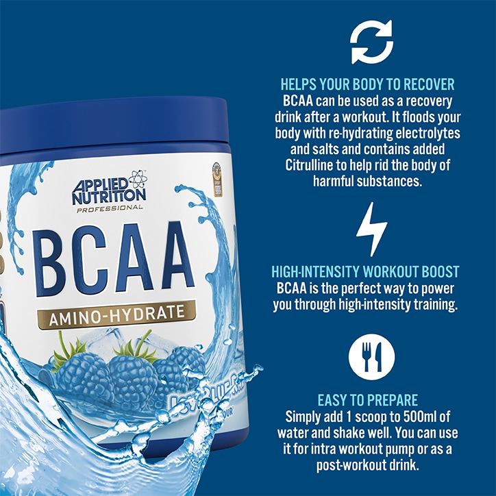 Applied Nutrition BCAA Amino Hydrate Icy Blue Raz 450g image 3