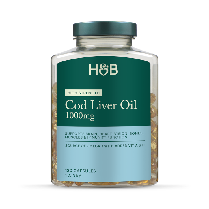 Holland & Barrett Pure Cod Liver Oil 1000mg 120 Capsules image 2