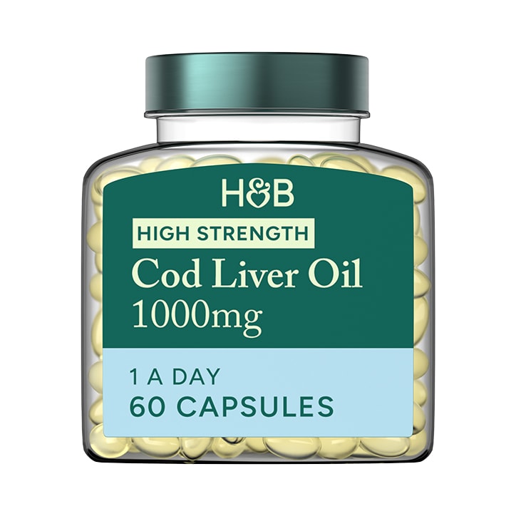 Holland & Barrett Pure Cod Liver Oil 1000mg 60 Capsules image 1