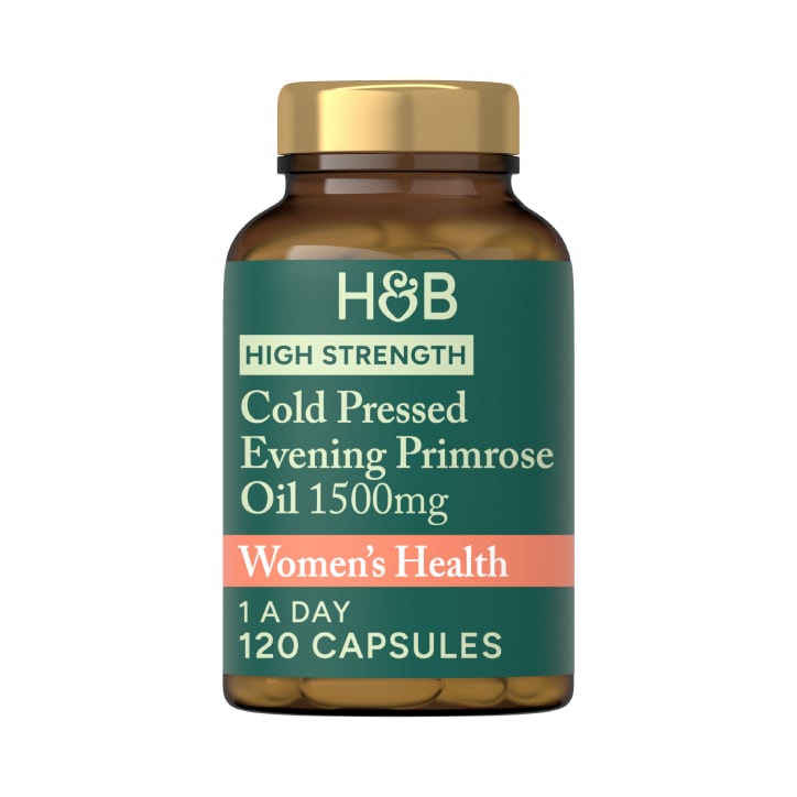 Holland & Barrett High Strength Cold Pressed Evening Primrose Oil 1500mg 120 Capsules image 1