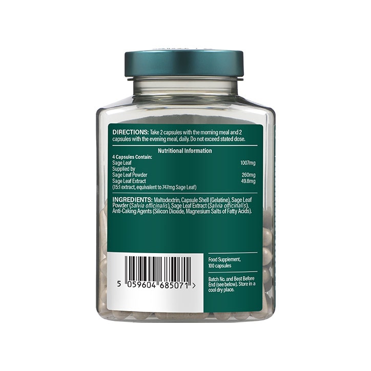 Holland & Barrett Sage Leaf 100 Capsules image 2