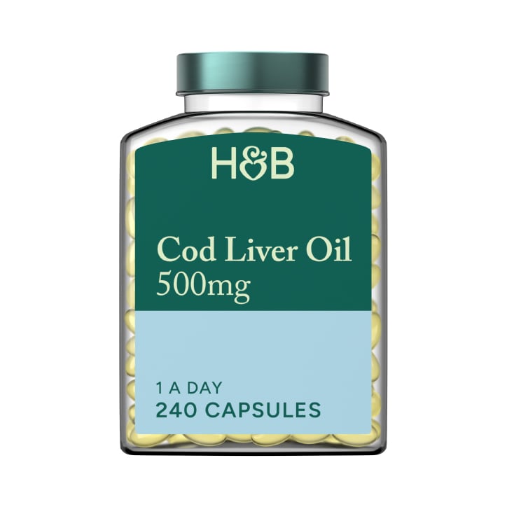 Holland & Barrett Cod Liver Oil 500mg 240 Capsules image 1