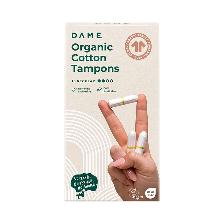 DAME Regular Cotton Tampons 16 Pack-1